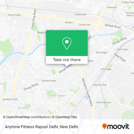 Anytime Fitness Rajouri Delhi map