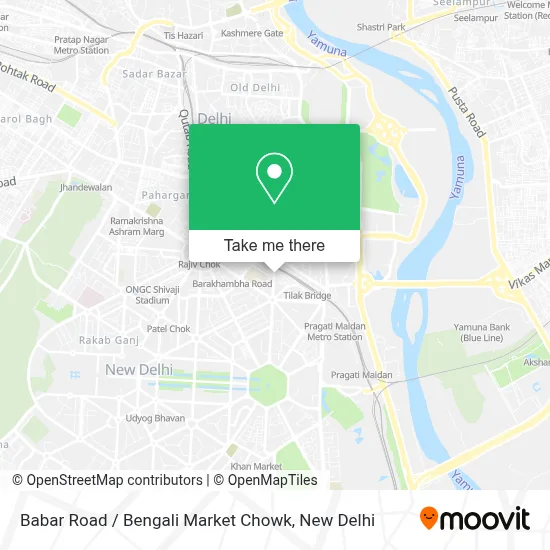 Babar Road / Bengali Market Chowk map