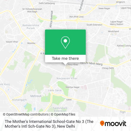 The Mother's International School-Gate No 3 map