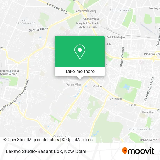 Lakme Studio-Basant Lok map