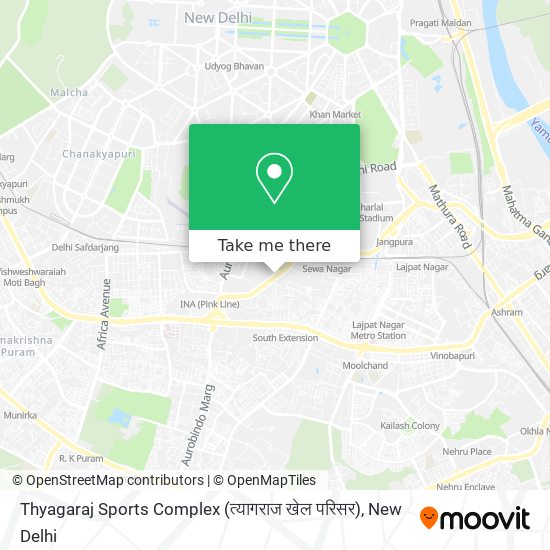 Thyagaraj Sports Complex (त्यागराज खेल परिसर) map