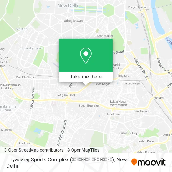 Thyagaraj Sports Complex (त्यागराज खेल परिसर) map
