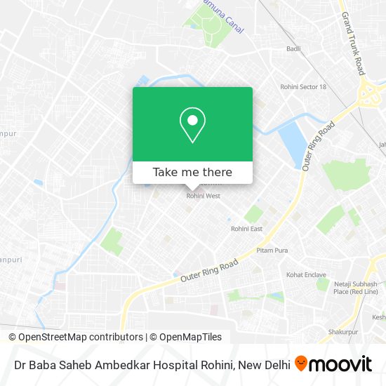 Dr Baba Saheb Ambedkar Hospital Rohini map