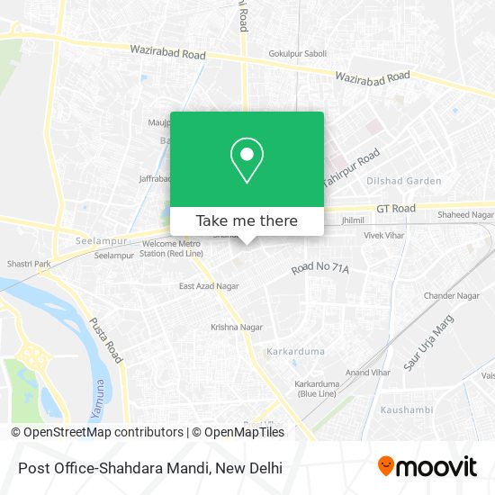 Post Office-Shahdara Mandi map