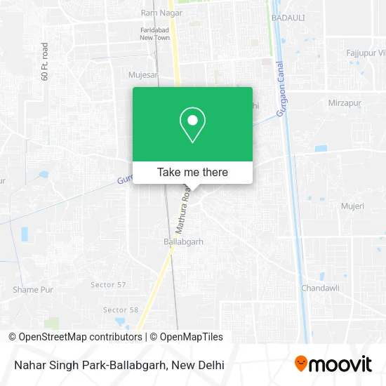 Nahar Singh Park-Ballabgarh map