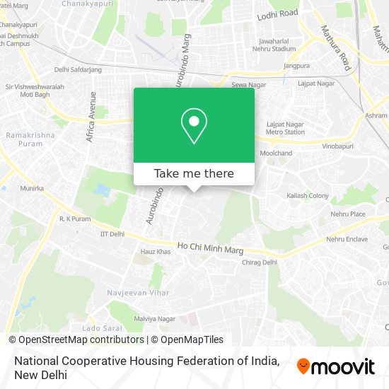 National Cooperative Housing Federation of India map