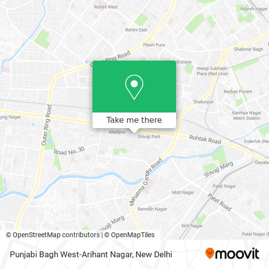 Punjabi Bagh West-Arihant Nagar map