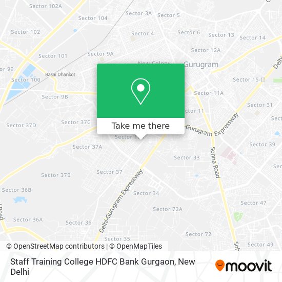 Staff Training College HDFC Bank Gurgaon map