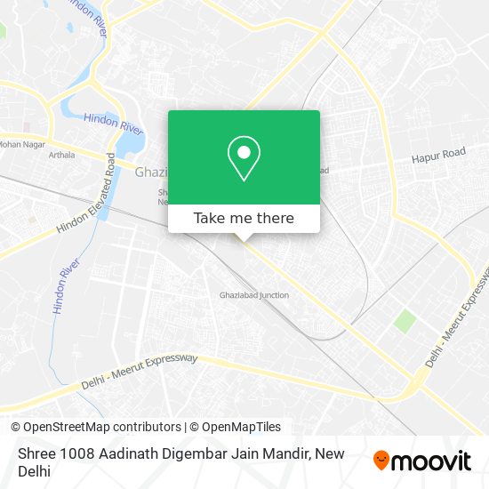 Shree 1008 Aadinath Digembar Jain Mandir map