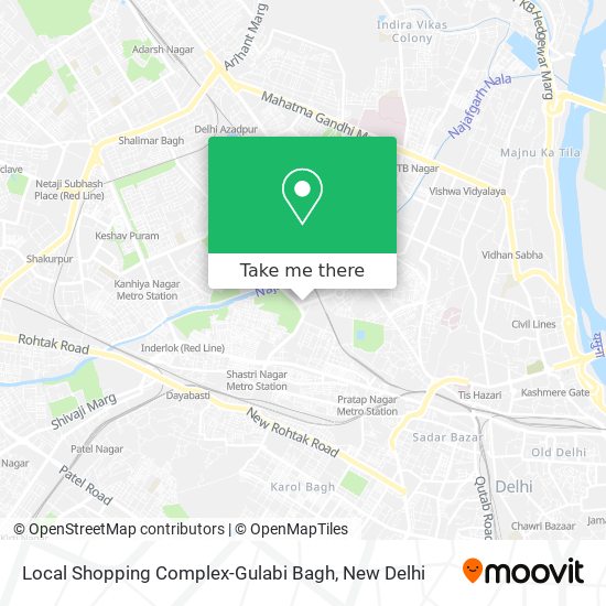 Local Shopping Complex-Gulabi Bagh map