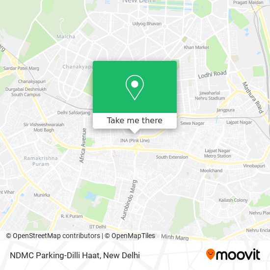 NDMC Parking-Dilli Haat map