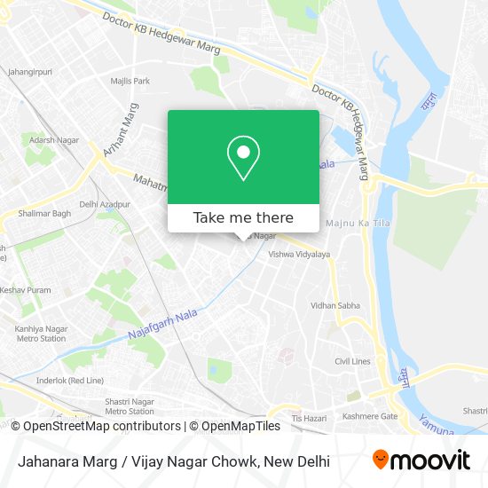 Jahanara Marg / Vijay Nagar Chowk map