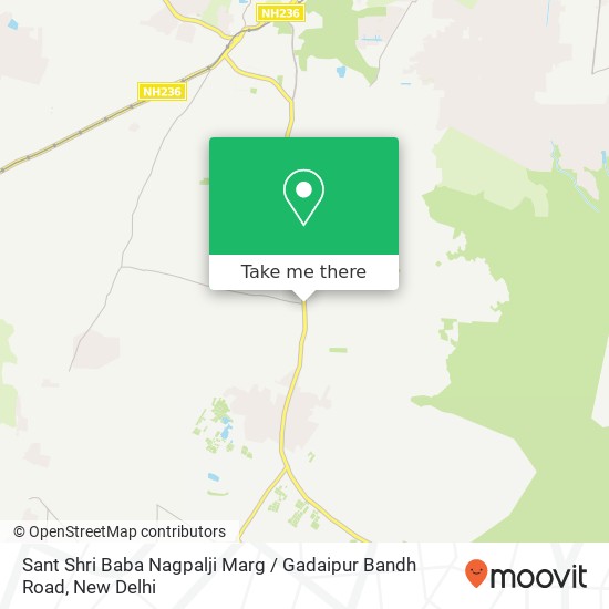 Sant Shri Baba Nagpalji Marg / Gadaipur Bandh Road map