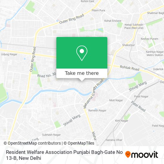Resident Welfare Association Punjabi Bagh-Gate No 13-B map