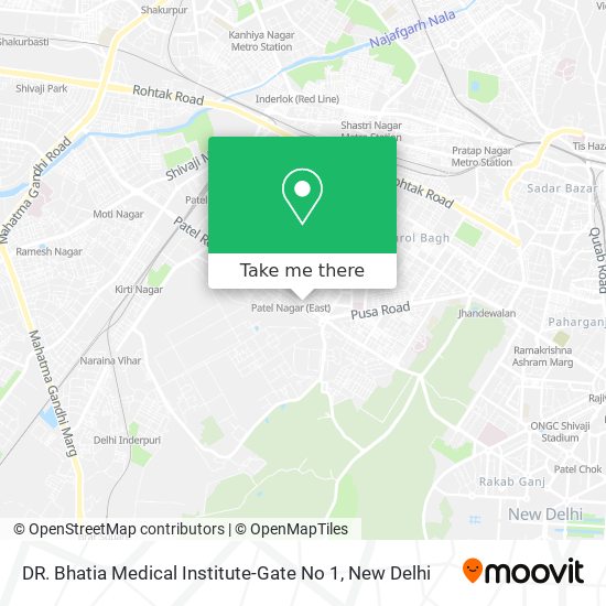 DR. Bhatia Medical Institute-Gate No 1 map
