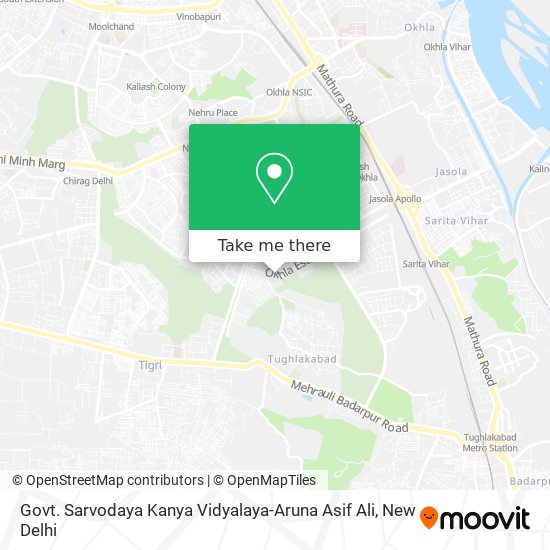 Govt. Sarvodaya Kanya Vidyalaya-Aruna Asif Ali map