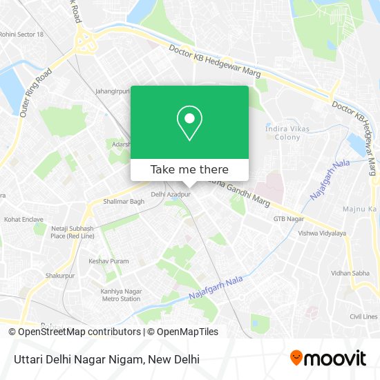 Uttari Delhi Nagar Nigam map