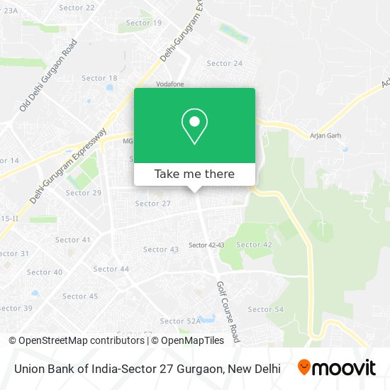 Union Bank of India-Sector 27 Gurgaon map