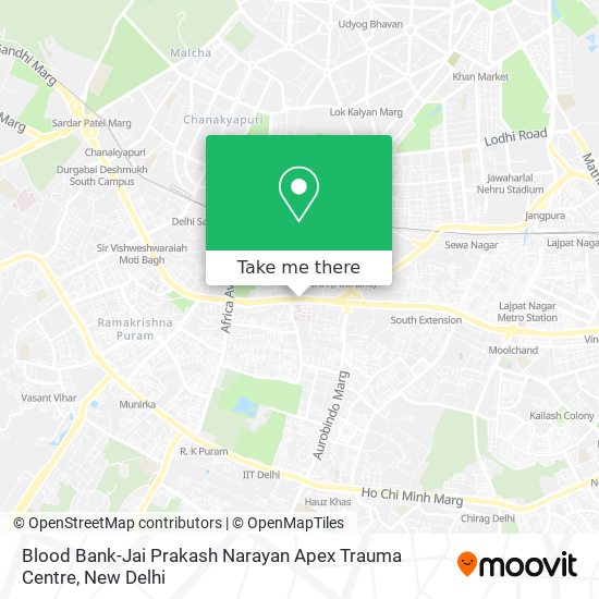 Blood Bank-Jai Prakash Narayan Apex Trauma Centre map