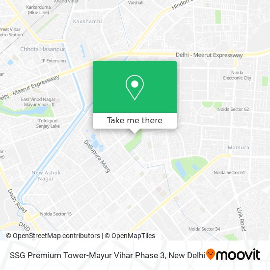 SSG Premium Tower-Mayur Vihar Phase 3 map