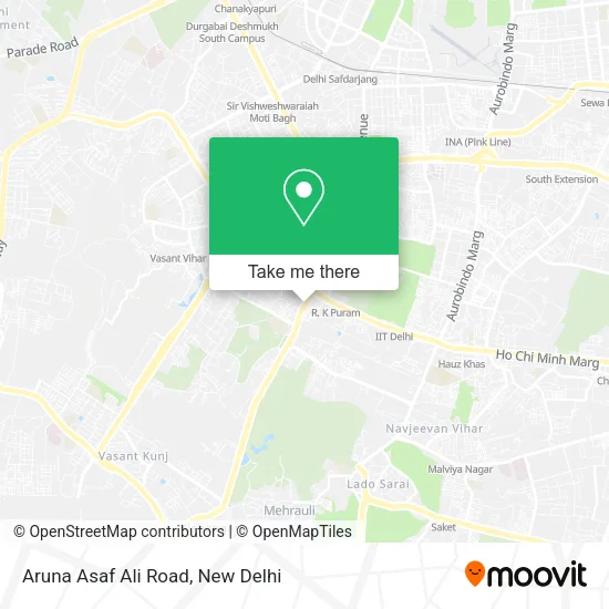 Aruna Asaf Ali Road map