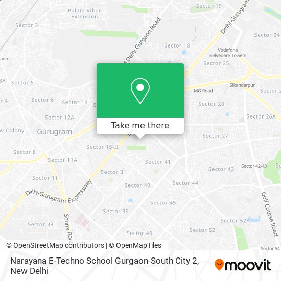 Narayana E-Techno School Gurgaon-South City 2 map