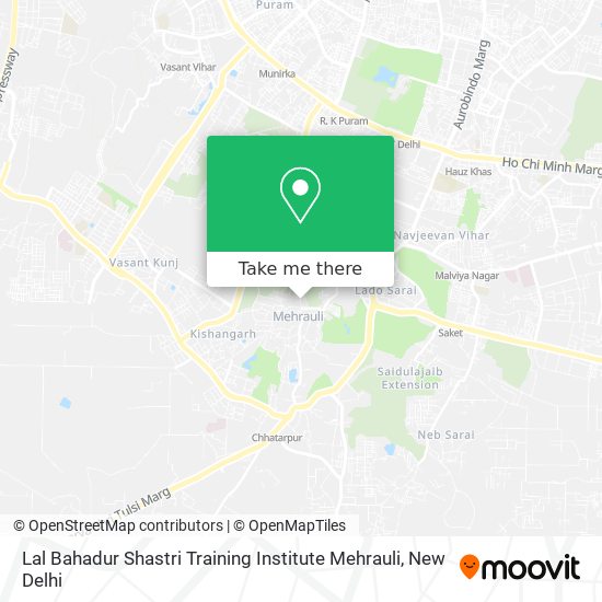 Lal Bahadur Shastri Training Institute Mehrauli map