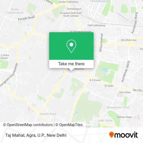Taj Mahal, Agra, U.P. map