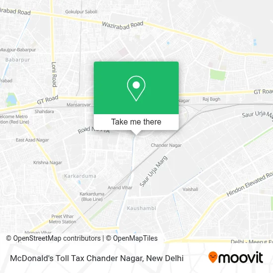 Mcd Toll Tax Chander Nagar map