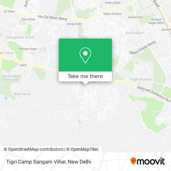 Tigri Camp Sangam Vihar map
