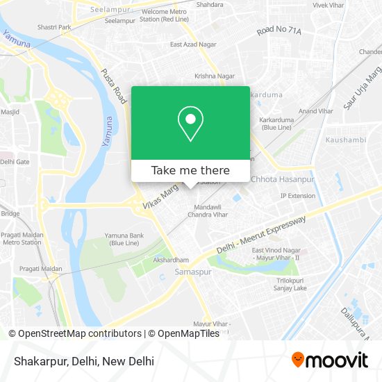 Shakarpur, Delhi map