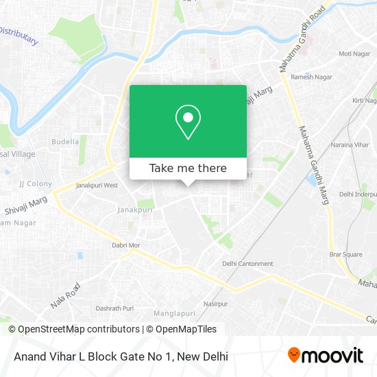 Anand Vihar L Block Gate No 1 map