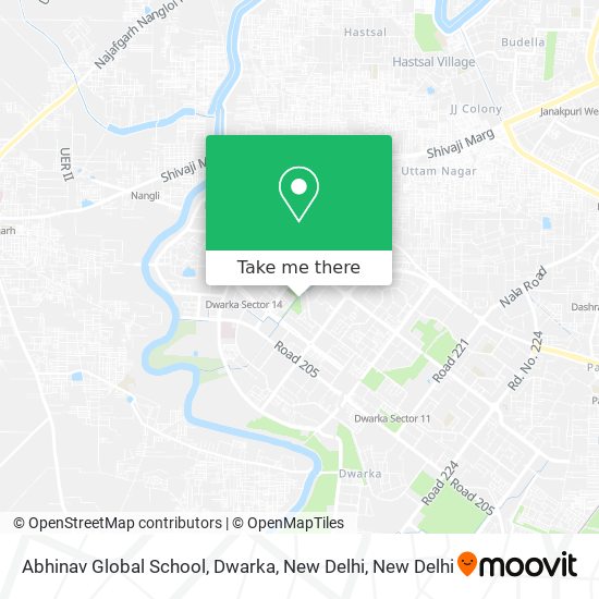 Abhinav Global School, Dwarka, New Delhi map