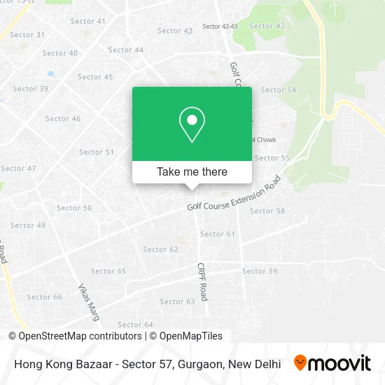 Hong Kong Bazaar - Sector 57, Gurgaon map