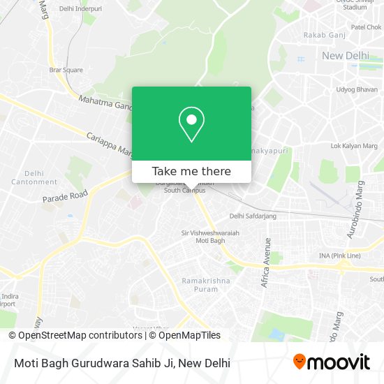 Moti Bagh Gurudwara Sahib Ji map