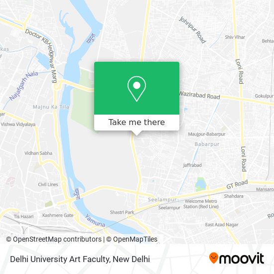 Delhi University Art Faculty map