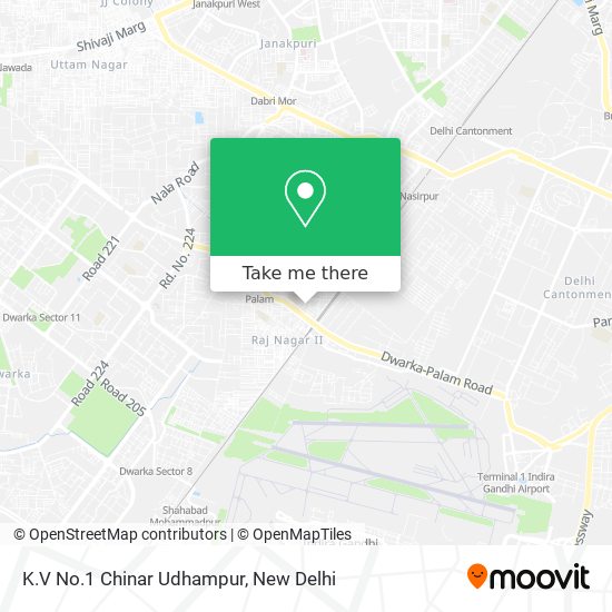 K.V No.1 Chinar Udhampur map