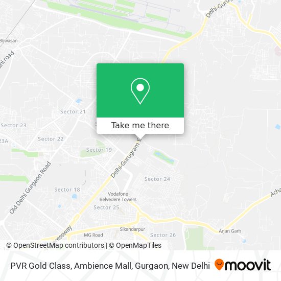 PVR Gold Class, Ambience Mall, Gurgaon map