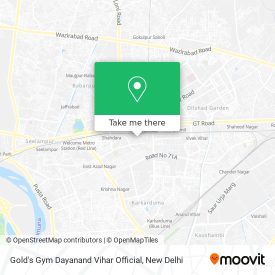 Gold's Gym Dayanand Vihar Official map