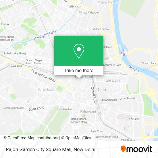 Rajori Garden City Square Mall map