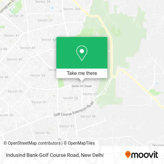 Indusind Bank-Golf Course Road map