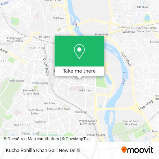 Kucha Rohilla Khan Gali map
