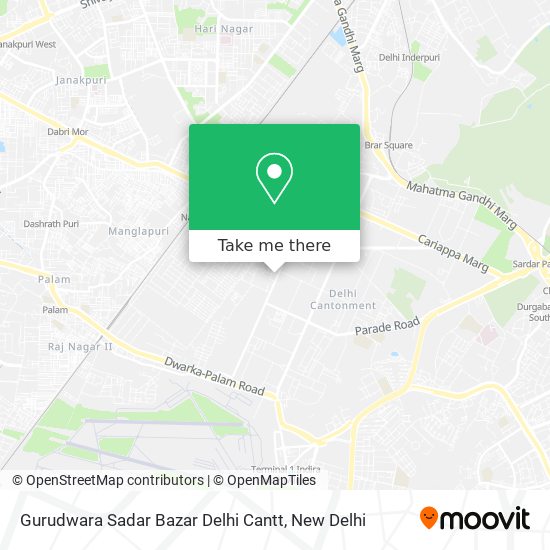 Gurudwara Sadar Bazar Delhi Cantt map