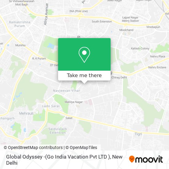 Global Odyssey -(Go India Vacation Pvt LTD ) map