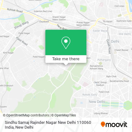 Sindhu Samaj Rajinder Nagar New Delhi 110060 India map