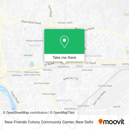 New Friends Colony Community Center map