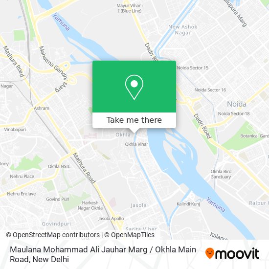 Maulana Mohammad Ali Jauhar Marg / Okhla Main Road map