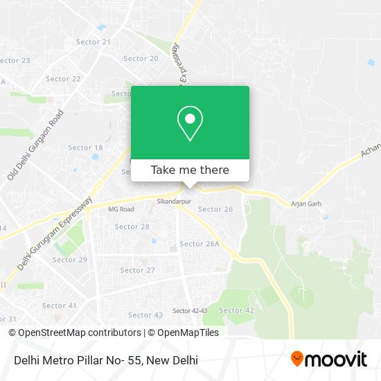 Delhi Metro Pillar No- 55 map