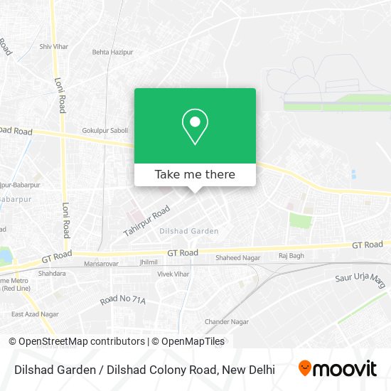 Dilshad Garden / Dilshad Colony Road map