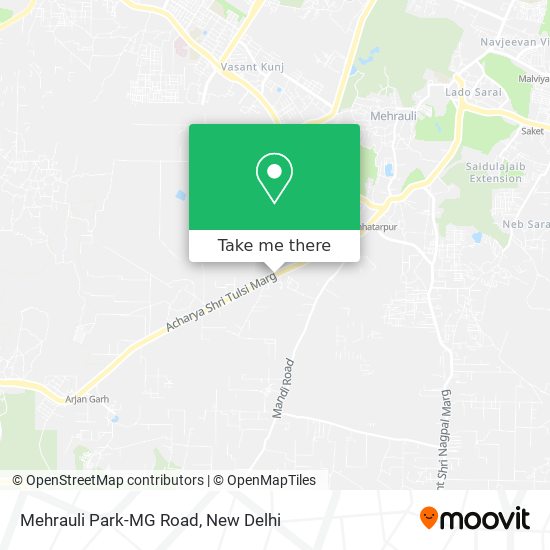 Mehrauli Park-MG Road map